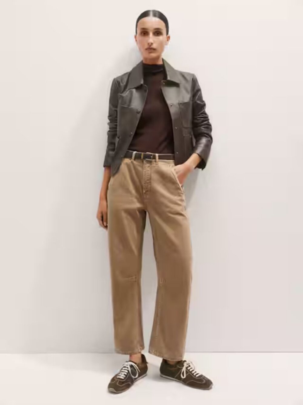 Me + Em Engineered Jean in Washed Tan 26